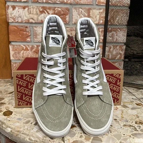 Vans Sk8 hi pig suede moss gray
